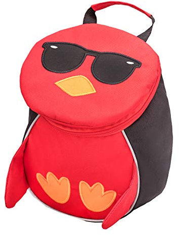 Belmil Kindergartenrucksack mit Brustgurt und Namensschild für 1-3 Jährige/Jungen - Mädchen / 4 L/Grün/in Tierform: Vogel (305-15 Mini Bird)