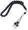 Healifty Muslimische Gebetsperlen 33 Exotische Glas Tasbih Armbänder Meditation Rosenkranz Schmuck für Islamische Frauen Männer Schwarz