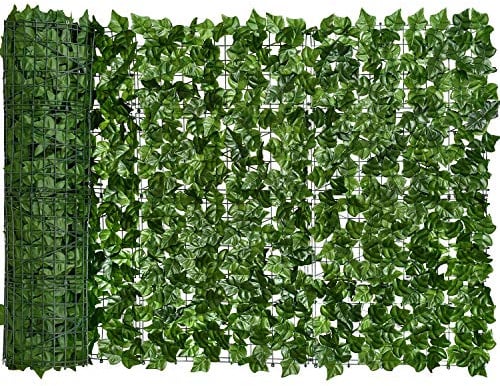 DearHouse künstliche Efeu-Hecke, Sichtschutzzaun, Wandschutz, Blatt- und Rankendekoration als Dekoration für Außenbereich, Garten