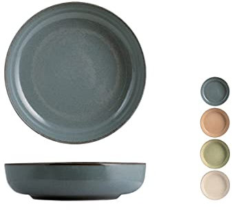 H&H 9000502 Piatto Fondo Pearl, Porcellana, Multicolore, 19 cm