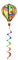 HQ Design Windspiration - Hot Air Balloon, UV-beständige und wetterfeste Windspiel Deko für Garten, Terrasse und Balkon - inkl. Aufhängung (Tie Dye, Hot Air Balloon Twist)