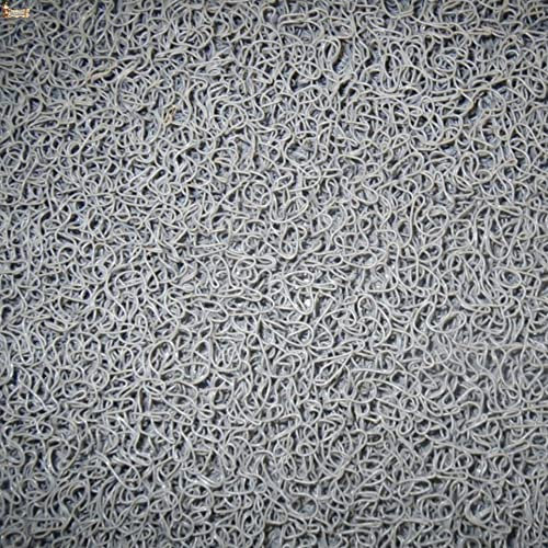 BricoLoco.com Felpudo Entrada casa, terraza. Goma Rizo Exterior o Interior. Medida 80x120 cms. Gris. con Base y Bordes. Alfombra Vinilo rizos. (80x120 cms., Gris)