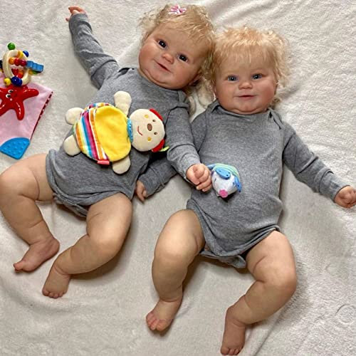 Anano Reborn Puppen Lebensecht 50cm Reborn Baby Mädchen Die Aussehen Wie Echte Babys Puppe Mit Einem Lächeln Für Babys Mit Dummy