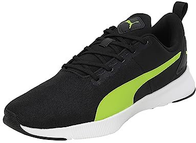 Puma Chaussures de course Flyer Runner unisexes pour adultes, Noir citron vert Squeeze, 39 EU