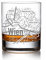 AMAVEL Whiskyglas mit Gravur der Wien Stadtkarte, Whisky Glas, Wien Geschenk, Whisky Zubehör, Tumbler Glas mit Gravur, Wien Souvenir, Whiskey Gläser, Geschenke für Männer, Whiskey Glas