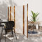 WIFESE 6-TLG. Raumteiler Cremeweiß 420x180 cm Trennwand Raumtrenner Raumteiler Holz Raumteiler Indoor Privaten Ankleidebereich für Schlafzimmer Wohnzimmer Vielseitig Klappdesign