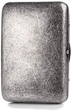 Zigarren Humidor Zigarettenetui, 16 Stöcke aus reinem Kupfer Antik Silber Metall Retro Kreative Persönlichkeit Zigarettenschachtel Männlich Tragbare Zigarettenspitze - Das Geschenk