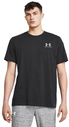 Under Armour Men's Sportstyle Left Chest Short Sleeve T-Shirt, (016) Anthracite / / White, Large