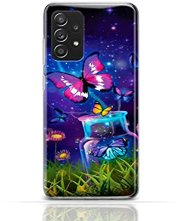 Hülle für Samsung Galaxy J5 2016 Handyhülle Schutzhülle aus Silikon TPU Softcase mit Motiv 3462 Schmetterlinge im Glas