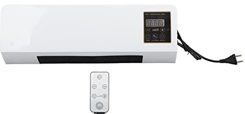 Petit Climatiseur, Refroidisseur D'air Mural, Portable Silencieux Rideau D'air Intérieur Éventail Chaud de la Climatisation avec Une Anti-Surchauffe pour Salle de Bain