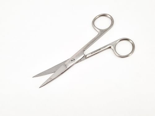 Schere, chirurgische Schere, gebogen, spitz, Länge 14 cm, Edelstahl