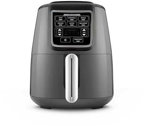 Karaca Air Cook XL 2 in 1 Sprechender Airfryer, space gray Grillgerichte, Less Fat Technology, Grillgerichte Sowie Saftige