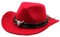 rockible Cowboy-Hut, Outdoor-Hut, warm, stilvoll, breite Krempe, Cosplay-Sonnenschutz, Cowgirl-Hut für Straßen-Themenparty, Wandern, Rot