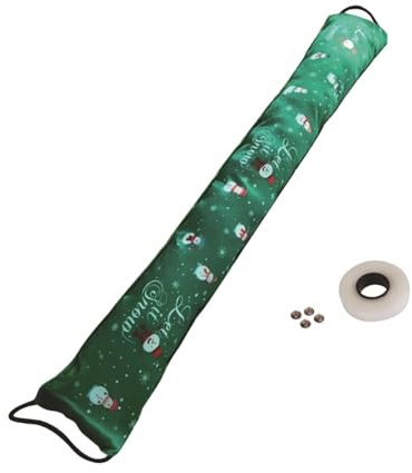 kowaku Beschwerter Zugluftstopper unter der Tür, Wetterschutz, weihnachtlich, Winddicht, mit Aufhängeschlaufen, Geräuschblocker