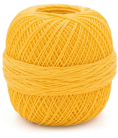 Häkelgarn 10 von Gründl, Filethäkelgarn,Stärke 10, 50 g / 280 m,100% Baumwolle, NS 1,25-1,5 (04 narzissengelb)