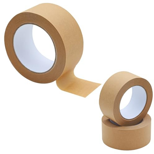 Kleberino Papierklebeband | nachhaltiges Paketklebeband aus Papier | Verpackungsband mit Naturkautschuk-Klebstoff | 50 m x 50 mm (6 Rollen)