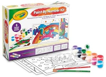 CRAYOLA - Kit de Peinture par Numéro, Activité Créative pour Les Enfants avec de la Tempera, pour Les 5 Ans et Plus, 04-2949