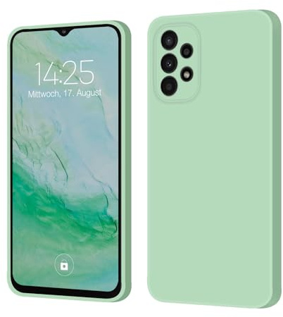 LBH Handyhülle SoftGrip für Samsung Galaxy A23 5G Slim Case Hülle Schutzhülle Cover Bumper Kratzfest Ultra Dünn Mikrofaser Inlay Türkis