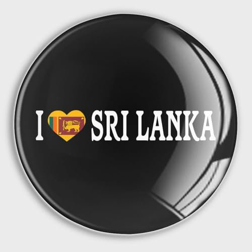Kühlschrankmagnete mit Aufschrift I Love Sri Lanka, kleine Glasmagnete, patriotische Nationalflaggen, runde Magnete für Kühlschrank, Schule, Zuhause, Küche, Büro, Klasse, Whiteboards, Schließfächer,