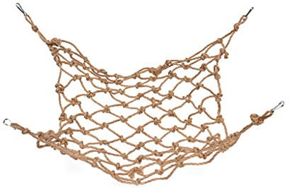 SHITINGRM Pet Climbing Rope Net Bird Natural Rope Bridge Small Animal Hanging Bed Hammock Swing Ladder Habitat Decor