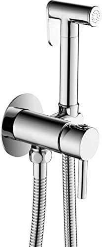 Handheld Bidet Sprayer for Toilet with Hot and Cold Water Wall Mounted Cloth Diaper Sprayer Kit Chrome Finish