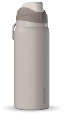 Hydrapeak Oasis 32oz Insulated Water Bottle with Locking Chug Lid & Handle, Leakproof Stainless Steel Travel Tumbler for Back to School, College Dorm, Gym & Everyday Hydration (Mocha)