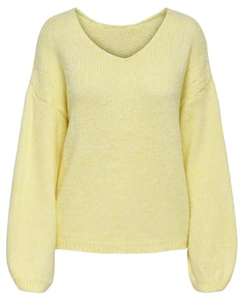 JdY Damen Jdydinea L/S Reversible Pullov. KNT Noos, Pastel Yellow, XXL EU