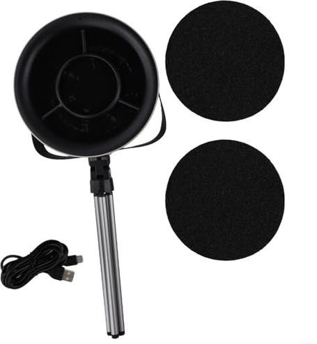 Gdfnmogo Hotte de cuisine portable rechargeable par USB avec vitesse réglable et filtre amovible, pour cuisine, casserole et barbecue (noir/gris)