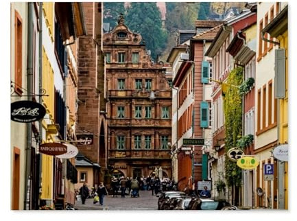 Heidelberg-Altstadt - Haus Ritter，Für Erwachsene Familie Stress Relief Puzzle Spielzeug - Familie Spaß Herausforderung Spielzeug - 1000 Teile Puzzle（75x50cm）-AZ91