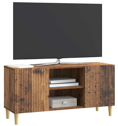 vidaXL TV-Schränk Altholz 102 x 34,5 x 50 cm Holzwerkstoff, Stylischer Retro Wohnzimmerschrank, rechteckig, viel Stauraum, kompakter TV-Ständer, Möbel aus Holzwerkstoff