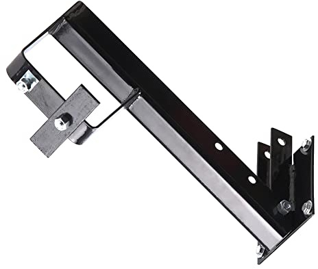 Stromberg Carlson TR-2 Folding Spare Tire Carrier for RV – Heavy Duty Trailer Spare Tire Mount for 4 Square Bumpers, Fits 15 & 16 Wheels, RV Bumper Mount, Trailer Spare Bracket, Black Finish