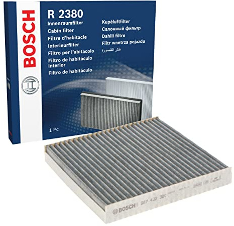 Bosch R2380 Activated Carbon Cabin Filter - Replacement Filter | Against Unpleasant Smells, Pollen and Dust for Cleaner Air Inside the Vehicle