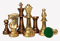 StonKraft 8,9 cm Königshöhe - Sammleredition Messing Schachfiguren Münzen Bauer Staunton Figur Figurenteile