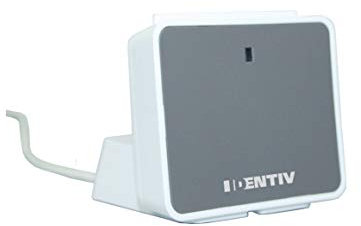 SCR uTrust 2700 R Smart Card Leser INKLUSIVE Standfuss - ideal für OnlineBanking/sichere Zugang zu Netzwerken und PCs/Sozialversicherungs- und Treueprogramme (weiß/grau)