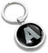 Biomar Labs® Schlüsselanhänger Buchstabe Metall Keyring Buchstaben Initialen Alphabet Autoschlüssel Geschenk Metall-Schlüsselanhänger Schlüsselbund Edelstahl Silber A, KK 1