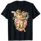 Engellicher Engelsengel mit Gänseblümchen und rosa Rosen T-Shirt