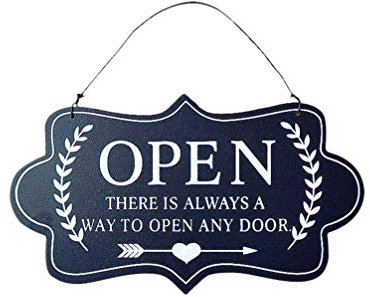 NUOBESTY Panneau Ouvert fermé Panneau Recto-Verso Enseigne à Suspendre à Double Face Signe pour Maison Cafe Décoration Restaurant Magasin