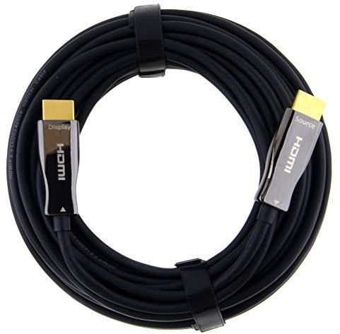 SeKi 15m Optisches Glasfaser HDMI 2.0b Kabel - UHD 2160p 4K@60Hz 4:4:4 HDR HDCP 2.2