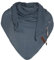 KNIT FACTORY - Lola Dreieckstuch - Fein Gestrickter Damen Schal - Tuch Schal - Für Frühling und Sommer - Baumwollmix - Granit - 190x85 cm
