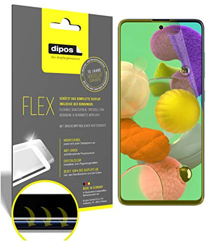 dipos I 2X Schutzfolie 100% kompatibel mit Samsung Galaxy A51 5G Folie I Full Cover 3D Displayschutz-Folie