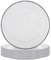 Argon Tableware Enamel Side Plates - 20cm - Pack of 6 - Grey Dining Plates Lightweight Small Dinner Dish for Appetisers, Starters, Mains, Sides, Desserts