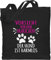 Shirtracer Baumwolltasche - Geschenk für Hundebesitzer - Vorsicht vor dem Frauchen - Pfotenabdrücke - weiß - Unisize - Schwarz - hunde besitzer geschenke tasche hund hundefan paws bauwollbeutel
