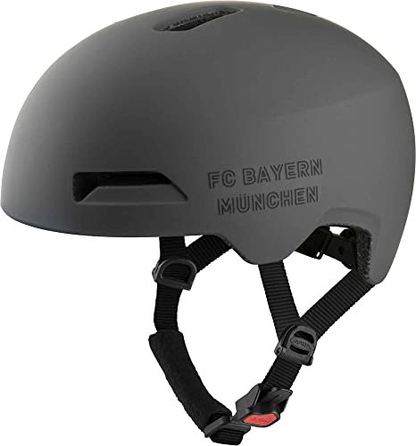 Alpina Haarlem, Robuster, Individuell Anpassbarer & Leichter FC Bayern Fahrradhelm Für Erwachsene, FCB Coffee-Grey matt, 52-57 cm