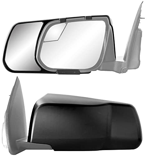 K Source Snap & Zap Custom Towing Mirror Pair for Chevrolet Colorado/ GMC Canyon, Black