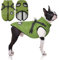 Hundemantel für Kleine Hunde, Hundejacke mit Geschirr, Wasserdichter Warmer Hund Wintermantel für Kleine Mittlere Hunde, Maschinenwaschbarer Reflektierender Streifen Design Haltbarer D-Ring