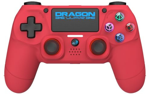 Dragonwar Manette sans fil Dragon Shock 4 Rouge pour PS4, PC et Mobile