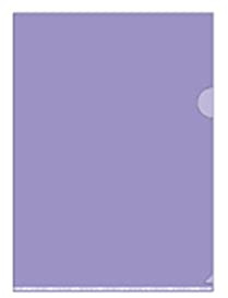 Porte-documents A4 en plastique transparent en forme de L - Protection pour documents A4 - Violet