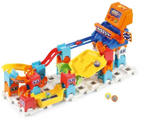 VTech Marble Rush Racing Track Set, circuito interattivo, giocattolo da costruzione per bambini dai 4 anni in su, versione spagnola