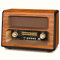 PRUNUS J-199 Retro Radio Bluetooth, AM FM SW Nostalgia Radio battery powered, portable radio battery radio with 3 ways power supply by battery Gold