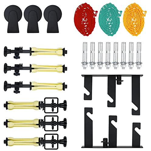 Selens Fotografie 3 Rollen Wandhalterungen Hintergrund System Ständer Unterstützungs Manuelles Fotostudio, Inkl: (3) Ketten, (2) Dreifach Defaltete Haken, (6) Ausfahrstangen, (8) Dehnschrauben